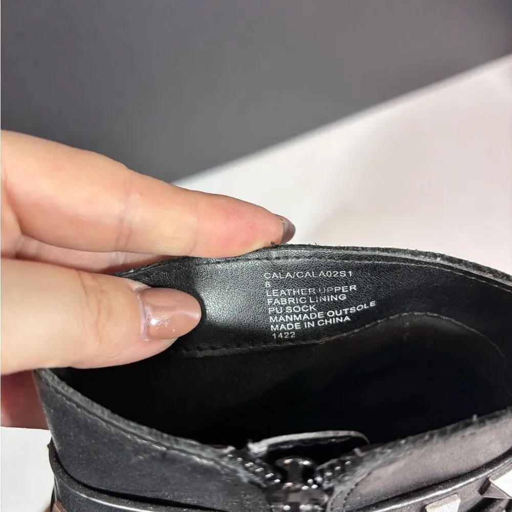 Steven Madden Cala Studded Leather Ankle Boot | Size 8 *no box*